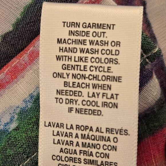 Juniper + Lime Womens Striped Button Front Long Sleeve Blouse Multicolor Small - Picture 8 of 11